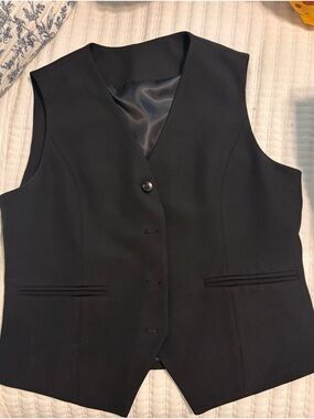 Classic Black Women's Vest - Tailored Sleeveless Top